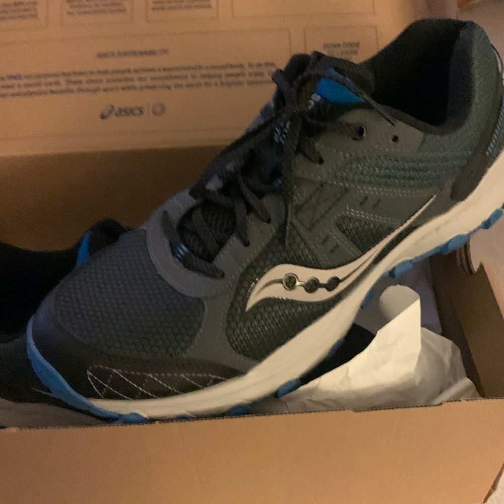 Practically new pair of ASICS men’s shoes 11.5 us size.